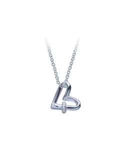 Heart Shaped Silver Necklace SPE-5442